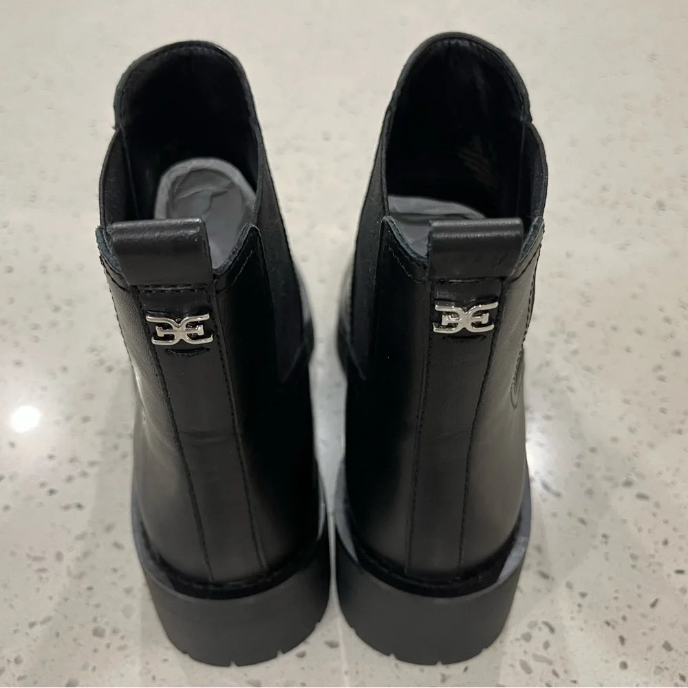 Sam Edelman NWOT Josha Black Leather Chelsea Booties 7.5 M - Picture 7 of 11